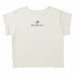 RODENA women's tops Roll-up t-shirt white 0003の画像