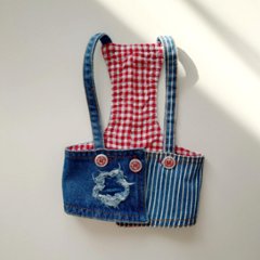 denim apron one-pieceの画像