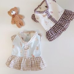 LASTアイボリーLのみ)bear frill ハーネストップスの画像