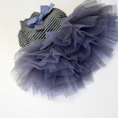 Baby stripe tutu dress画像