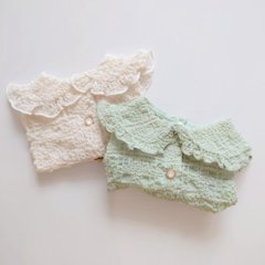 ruffled collar sleeveless blouse画像