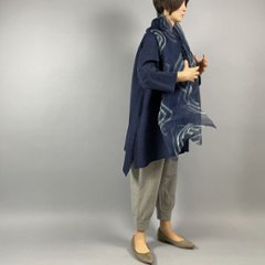 藍染シルクストール　Hishigata画像