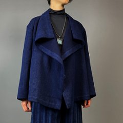 【備後絣】フリースタイルジャケット　藍染め　刺し織り　の画像