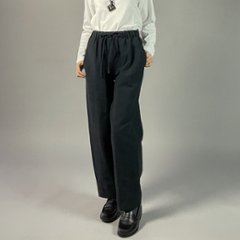 【遠州綿紬】綿麻ストレートパンツ　あらし濃紺　　画像