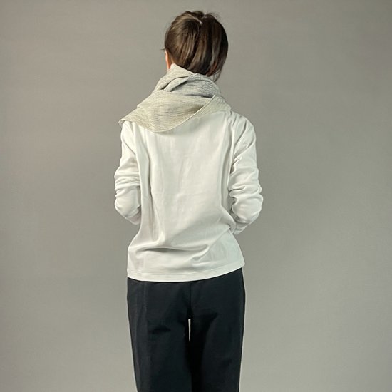 【遠州木綿】　綿ショール  みやま 紺白画像