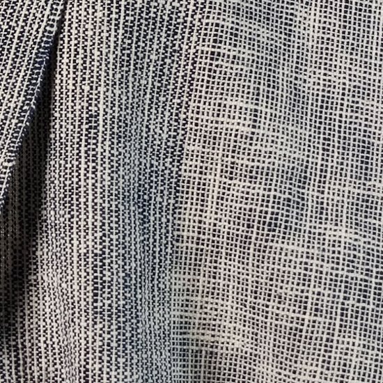 【遠州木綿】　綿ショール  みやま 紺白画像