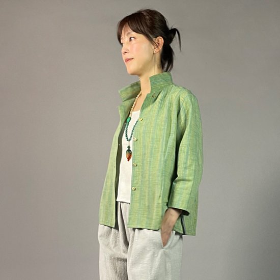 【遠州綿紬】レギュラーブラウス　七分袖　踏青（とうせい）画像