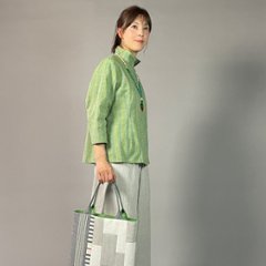 【遠州綿紬】レギュラーブラウス　七分袖　踏青（とうせい）画像