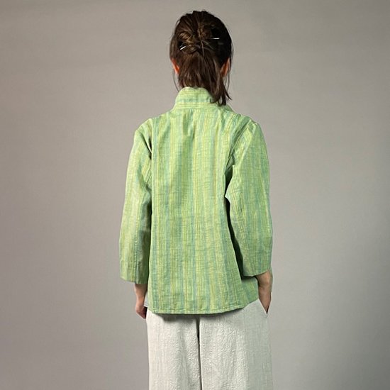 【遠州綿紬】レギュラーブラウス　七分袖　踏青（とうせい）画像