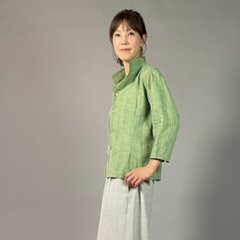 【遠州綿紬】レギュラーブラウス　七分袖　踏青（とうせい）画像