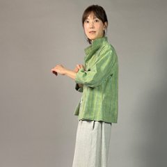 【遠州綿紬】レギュラーブラウス　七分袖　踏青（とうせい）画像