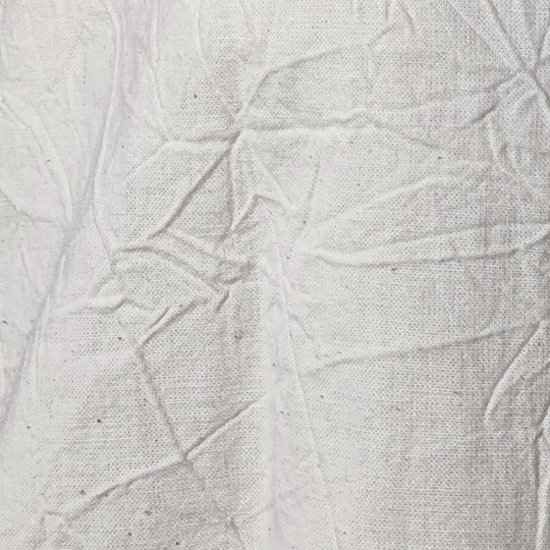 【亀田縞】ロングカフスショートブラウス　ワッシャー　オフホワイト画像