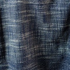 【遠州綿紬】フレンチTブラウス　みやま　紺×紺画像