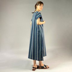 【遠州綿紬】ワンピース　大海画像