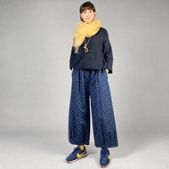 【遠州綿紬】七分袖ノーカラープルオーバー　みやま無地画像