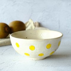 キイロ水玉お茶碗の画像