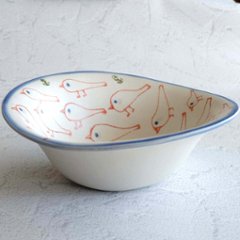 赤いとり・ｻﾗﾀﾞのお皿L画像