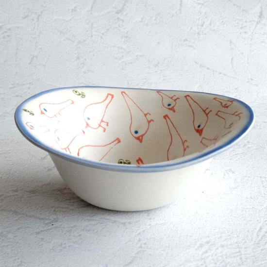 赤いとり・ｻﾗﾀﾞのお皿L画像