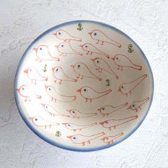 赤いとり・ｻﾗﾀﾞのお皿L画像