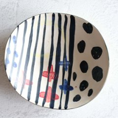 ６寸丸深絵皿画像