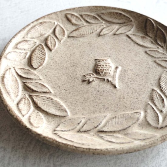 フクロウ皿画像