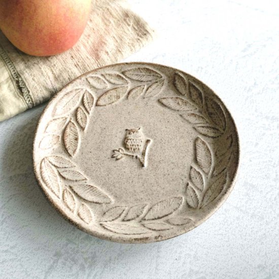 フクロウ皿画像