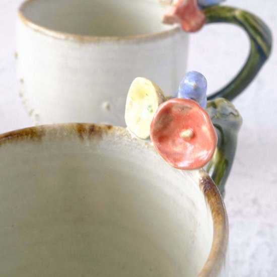 お花取手マグ画像