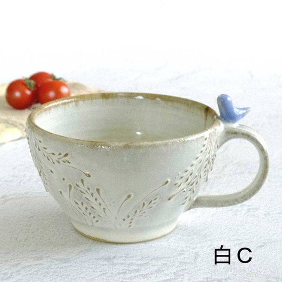 小鳥のスープカップ画像