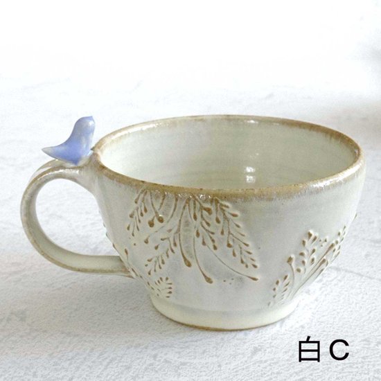 小鳥のスープカップ画像