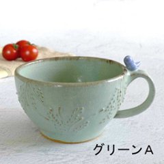 小鳥のスープカップ画像
