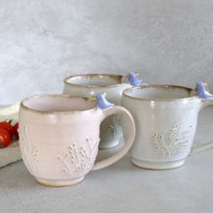 小鳥とお花のマグ（大）の画像