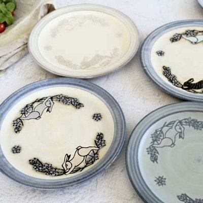 野うさぎ大皿の画像