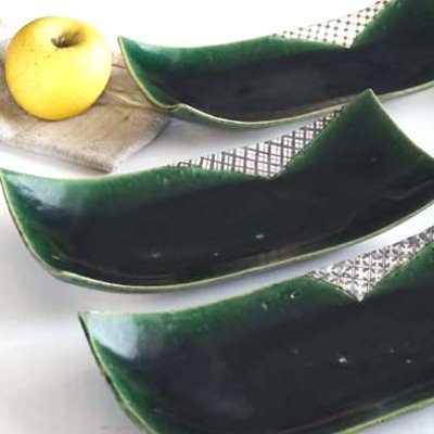 織部長方皿（大）の画像
