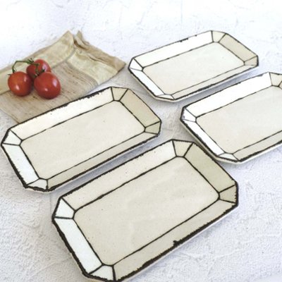 泥白長角皿の画像