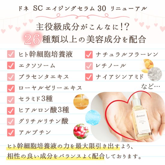 【母の日ギフト】ドネ美容液1本(ギフトBOX＆ハンドクリーム付き)画像
