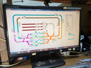 有線仕様　ＰＣ指令台セット（単線エンドレス２閉そく　自動閉そく装置６台）再利用品の画像