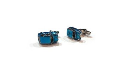 Blue Minicooper Cuff Links　ブルーミニクーパーカフリンクスの画像