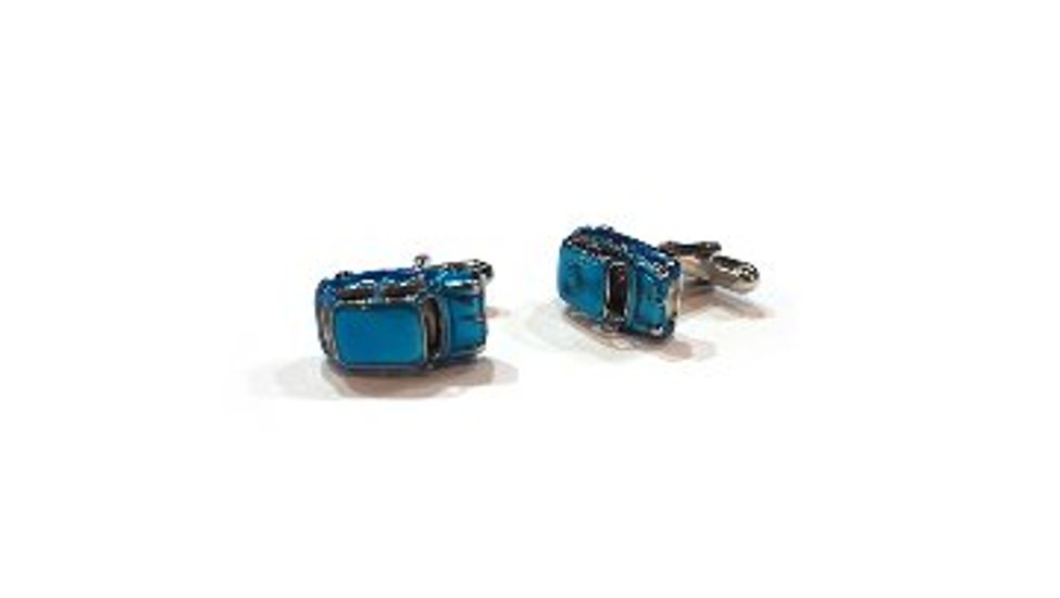 Blue Minicooper Cuff Links　ブルーミニクーパーカフリンクス画像