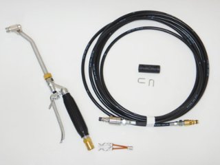 ケルヒャーmini/K1/K2リトル等(1000Wモデル)専用！ 扇型噴射【壁掛けルームエアコン洗浄用】360度回転ノズルアダプ搭載ノズルガン＆高圧ホースのかんたん洗浄セット【純正ホース延長接続可能】の画像