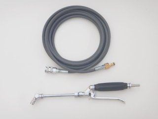 お買い得‼ケルヒャーK2シリーズ高圧洗浄機専用～【ケルヒャー専用フリーノズル一頭口搭載】業務用エアコン向き洗浄ノズルガン＋●5m or 10ｍ破裂しないウレタンホースのセットの画像