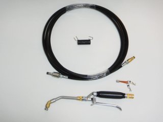 ケルヒャー1000Wモデル専用！ 【壁掛けルームエアコン洗浄用】●25度扇型噴射イケウチノズル搭載洗浄ガン + ●5m ウルトラスリムウレタンホース ～【チープセット】～の画像