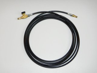 ケルヒャーdeエアコンクリーニング用純正互換接続ウルトラスリムウレタン高圧ホース《洗浄ガン側流量調節バルブ付きクイックコネクトプラグ仕様》の画像