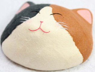 龍虎堂 猫のかおマグネット 三毛猫画像