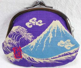 開運亭 3.3寸がま口財布 富士山の画像