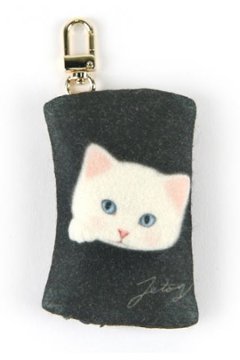 choo choo本舗　JETOY(ジェトイ)　猫のフェルトコインケースチャーム コトンの画像