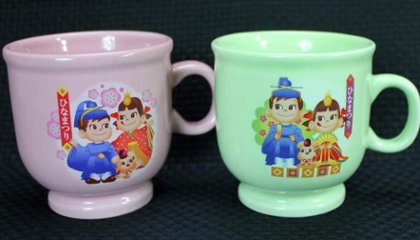 不二家 ペコちゃん マグカップ型プリンカップ ひなまつり 【未使用】の画像