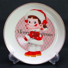 不二家 ペコちゃん クリスマスプレート 2005年 【未使用】の画像