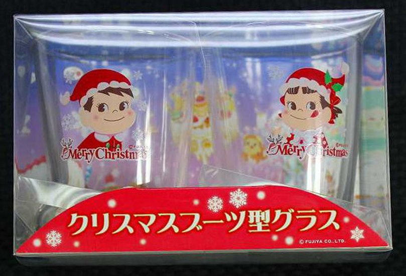 不二家 ペコちゃん クリスマスブーツ型グラス 【新品同様品】画像