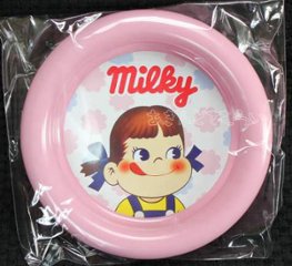 不二家 ペコちゃん ミルキーペコちゃん 缶コースター フラワー柄 【新品同様品】の画像