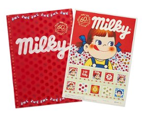 不二家 ペコちゃん ミルキー60th オリジナル切手シート 【新品同様品】画像